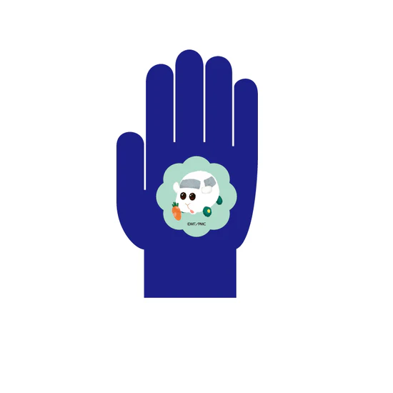 PUI PUI モルカー ザ・ムービー MOLMAX×N=Yatsugatake 手袋 ネイビー Sサイズ シロモ