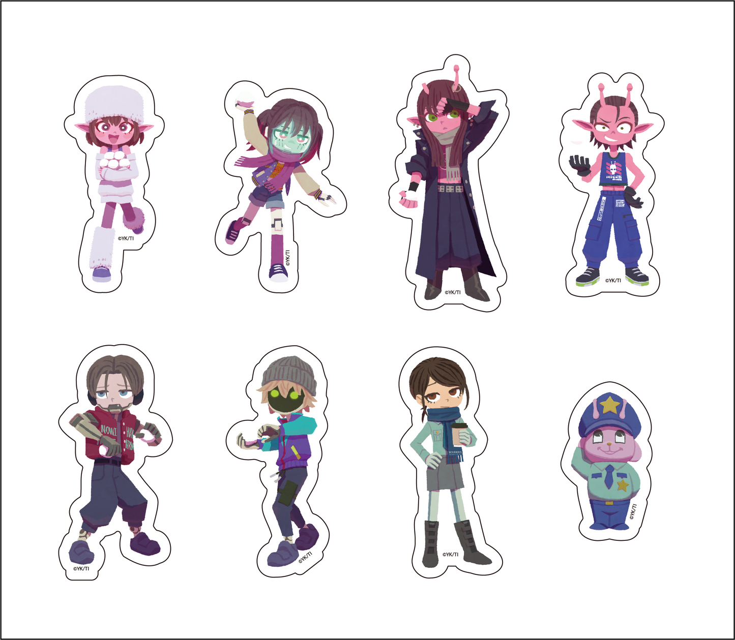 アニメ『銀河特急 ミルキー☆サブウェイ』ステッカーセット 2026 Snow Fes Ver.(9種入り)