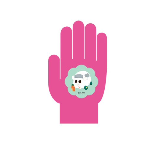 PUI PUI モルカー ザ・ムービー MOLMAX×N=Yatsugatake 手袋 ピンク Sサイズ シロモ