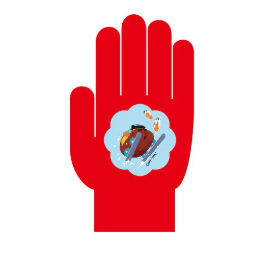 PUI PUI モルカー ザ・ムービー MOLMAX×N=Yatsugatake 手袋 レッド Mサイズ チョコ