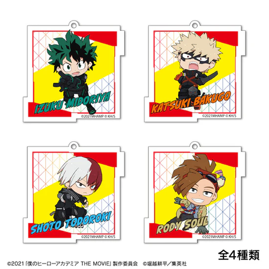 僕のヒーローアカデミア THE MOVIE ワールド ヒーローズ ミッション ちびキャラ描き起こし  トレーディング　アクリルキーホルダー