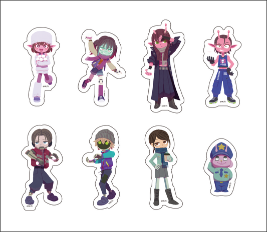 アニメ『銀河特急 ミルキー☆サブウェイ』ステッカーセット 2026 Snow Fes Ver.（9種入り）